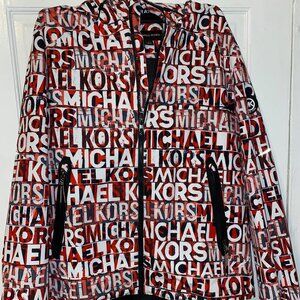 Mickael Kors Pattern Logo All Over Zip Hoodie Men Jacket